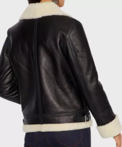 Aviator Shearling Leather Jacket - Image 2