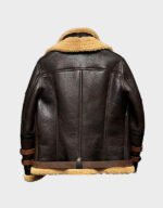 B3 Shearling Brown Flight Jacket - Image 2