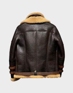 B3 Shearling Brown Flight Jacket - Image 2