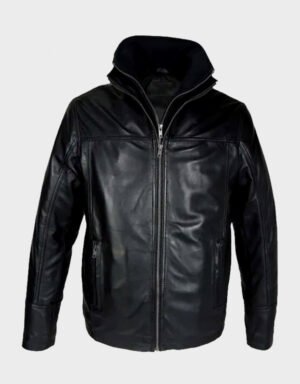 Black Classic Leather Jacket | The Fitted Jackets