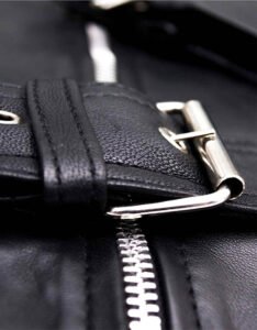 Womens Leather Motorcycle Jacket - Image 4