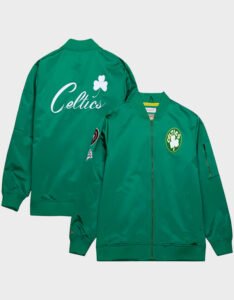 Boston Celtics Mitchell & Ness Full-Zip Bomber Jacket