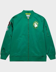 Boston Celtics Mitchell & Ness Full-Zip Bomber Jacket - Image 2