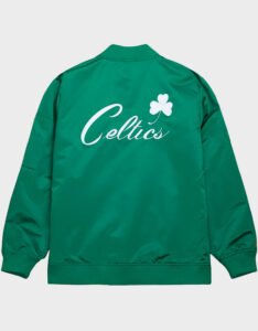 Boston Celtics Mitchell & Ness Full-Zip Bomber Jacket - Image 3