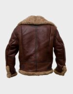 Brad Pitt Shearling Brown Leather Jacket - Image 2