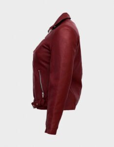 Burgundy Leather Jacket - Image 3
