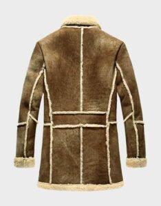 Designer Shearling Sheepskin Fur Coat - Image 2