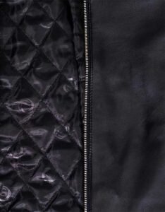 Black Biker Leather Jacket - Image 5