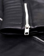 Womens Leather Motorcycle Jacket - Image 5