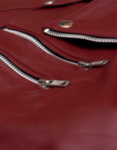 Burgundy Leather Jacket - Image 4