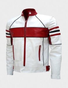 Leather Red and White Jacket