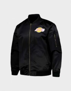 Los Angeles Lakers Mitchell & Ness Black Full-Zip - Image 2