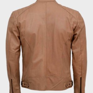 Mens Brown Biker Leather Jacket