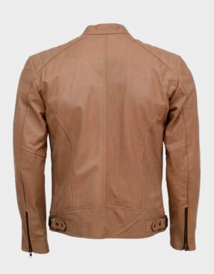 Mens Brown Biker Leather Jacket