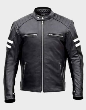 Mens Classic Black Leather Motorcycle Jacket | The Fitted Jackets