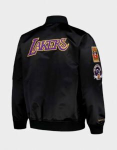 Los Angeles Lakers Mitchell & Ness Black Full-Zip - Image 3