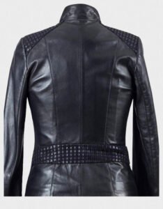 Women’s Black Lambskin Leather Jacket - Image 2