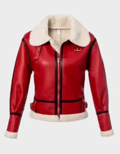 Red Leather Shearling Jacket