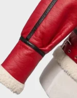 Red Leather Shearling Jacket | The Fitted Jackets