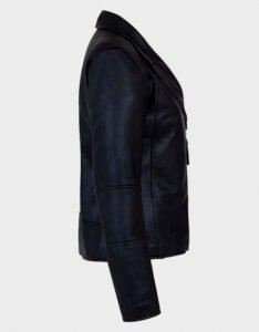 Slim Black Leather Jacket - Image 4