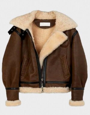Suzie Billie Piper Shearling Leather Jacket | The Fitted Jackets