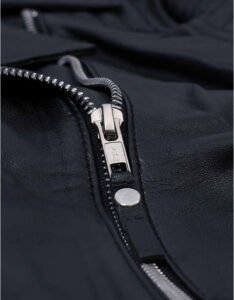 Black Leather Biker Jacket - Image 5