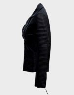 Black Leather Biker Jacket - Image 4