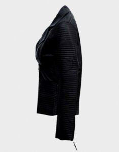 Black Leather Biker Jacket - Image 4