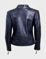Black Leather Moto Jacket - Image 2