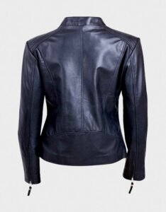 Black Leather Moto Jacket - Image 2