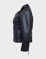 Black Leather Moto Jacket - Image 3