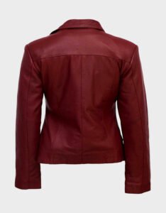 Burgundy Leather Jacket - Image 2