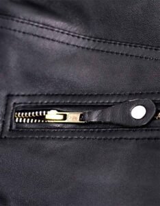 Womens Cafe Racer Leather Jacket - Image 4