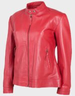 Black Biker Leather Jacket - Image 2