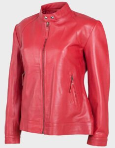 Black Biker Leather Jacket - Image 2
