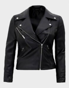 Women’s Motorcycle Black Leather Jacket