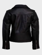 Womens Leather Motorcycle Jacket - Image 2