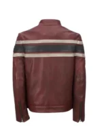 Mens Retro Red Waxed Vintage Jacket - Image 2