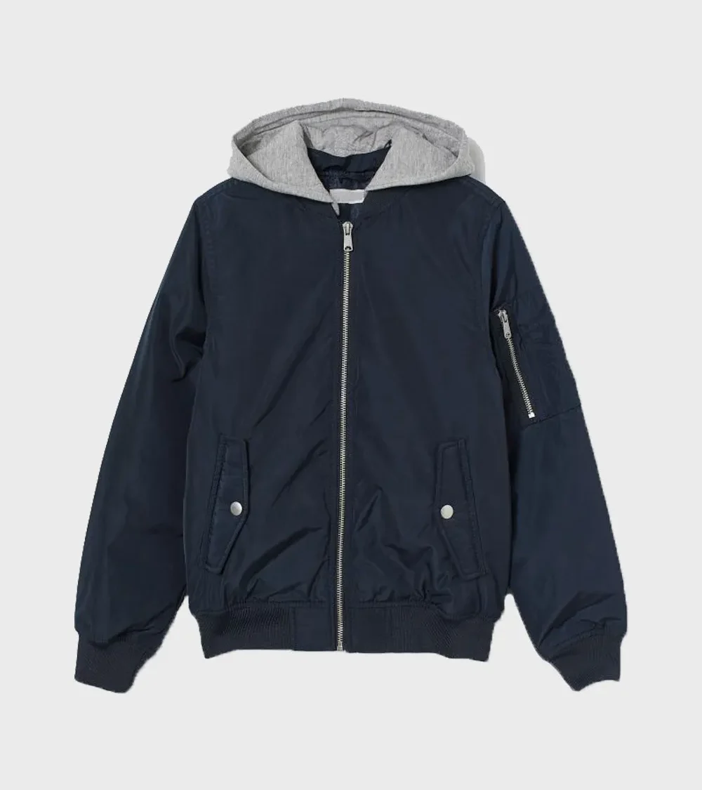 Men's Dark Blue Bomber Jacket