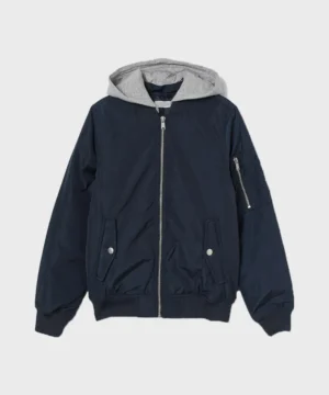 Mens Dark Blue Bomber Jacket | The Fitted Jackets