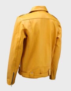 Classic Yellow Leather Jacket - Image 2
