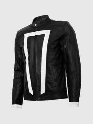 White Stripes Leather Jacket | The Fitted Jackets