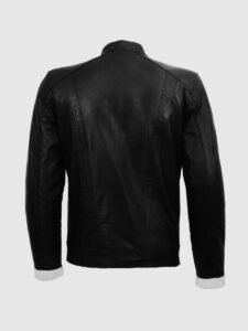 White Stripes Leather Jacket - Image 2
