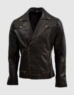 Black Quilted Leather Jacket | The Fitted Jackets