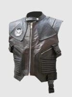 Black & Brown Motorcycle Vest | The Fitted Jackets