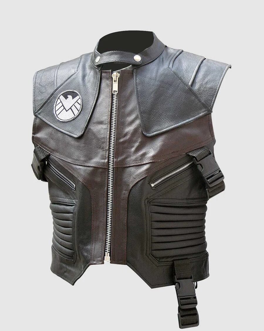 Black & Brown Motorcycle Vest | The Fitted Jackets