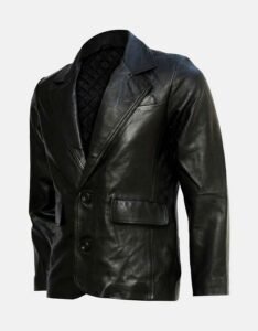 black leather coat for Women