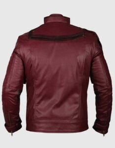 Dark Red Leather Jacket - Image 2