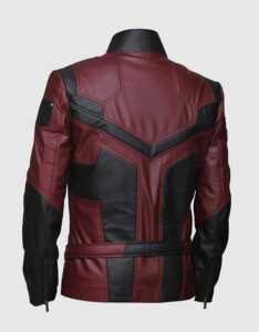 Red and Black Cafe Racer Jacket - Image 2