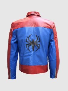Red & Blue Leather Jacket - Image 3